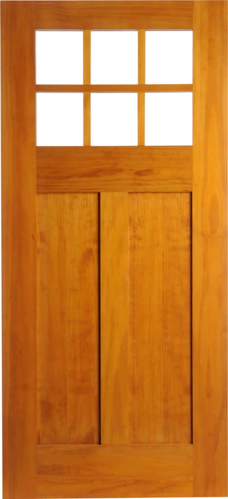 6 LITE 2 PANEL FLAT DOOR, CUSTOM DOOR