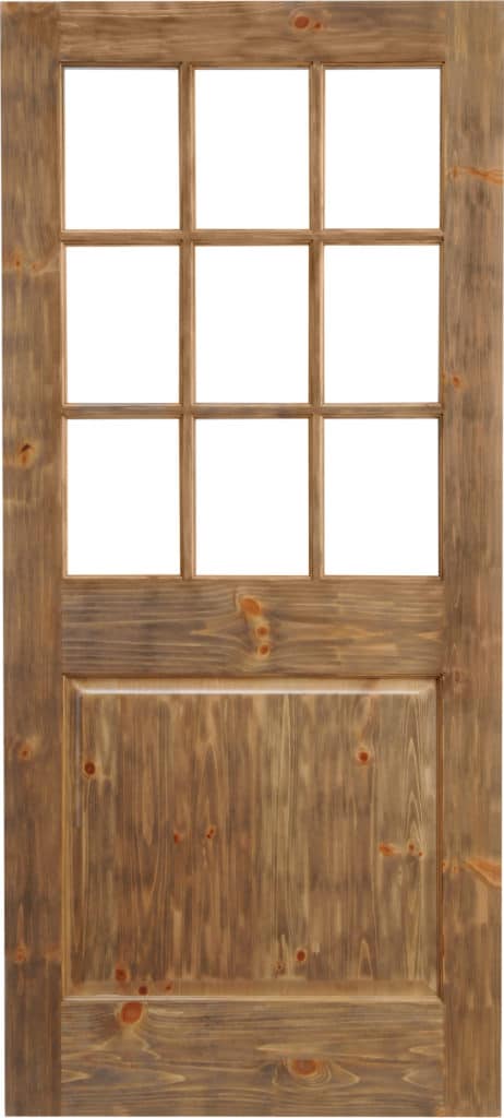 Craftsman Douglas Fir Wood 6 Lite Clear Glass Front Door