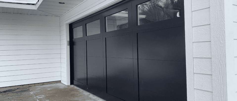 Great Northern Door Alternate Composite Garage Door Painted Black