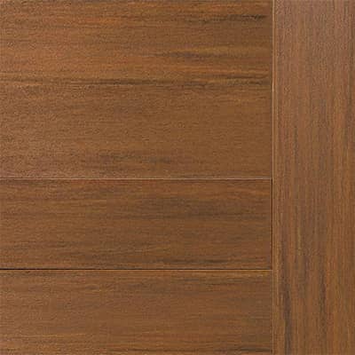 DURA-EEZ composite door sample in Dark Hickory wood-grain finish.